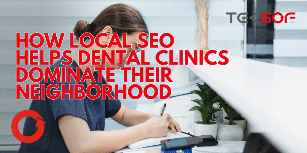 Google Maps search showing a top-ranked dental clinic with reviews, directions, and ‘Book Now’ button highlighted.